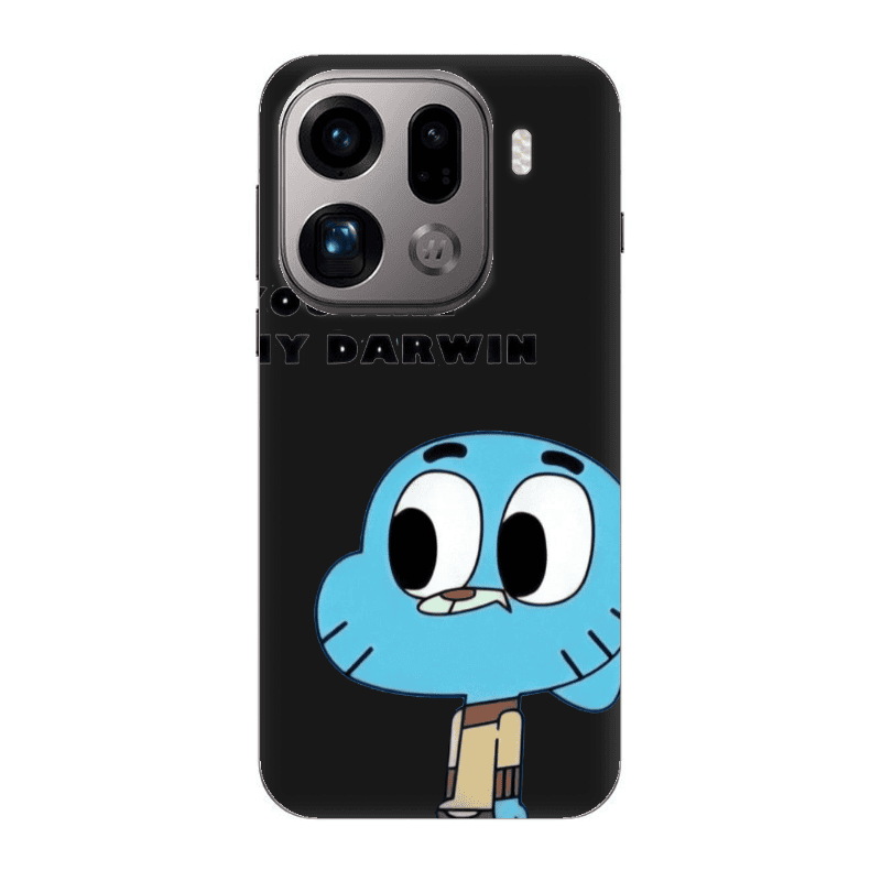 Oppo Find X9 Pro You are my darwin Black Colored Silicone TPU Θήκη